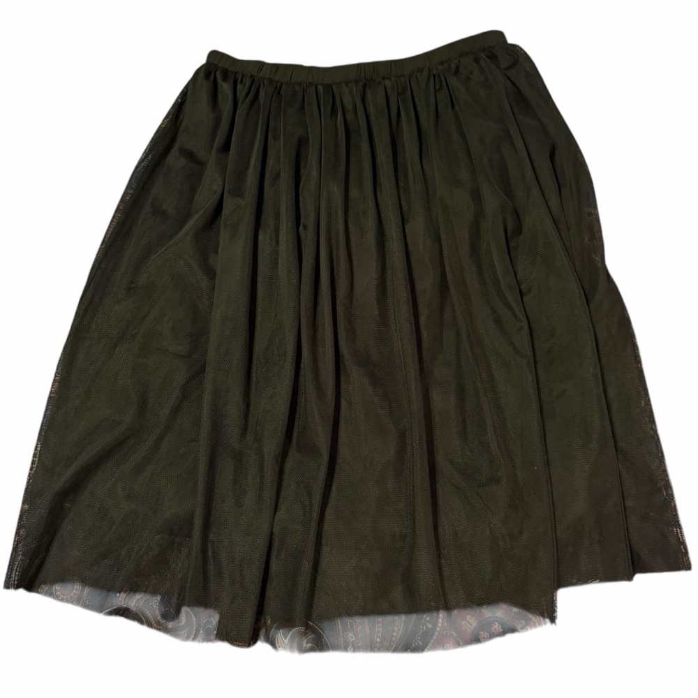 NWT Banana Republic Tulle Skirt Black Tutu Midi Style Fully Lined Size Large